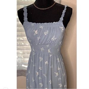 Blue Butterfly maxi dress in size small